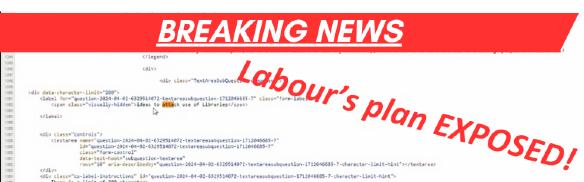 Breaking news. Labours plan exposed