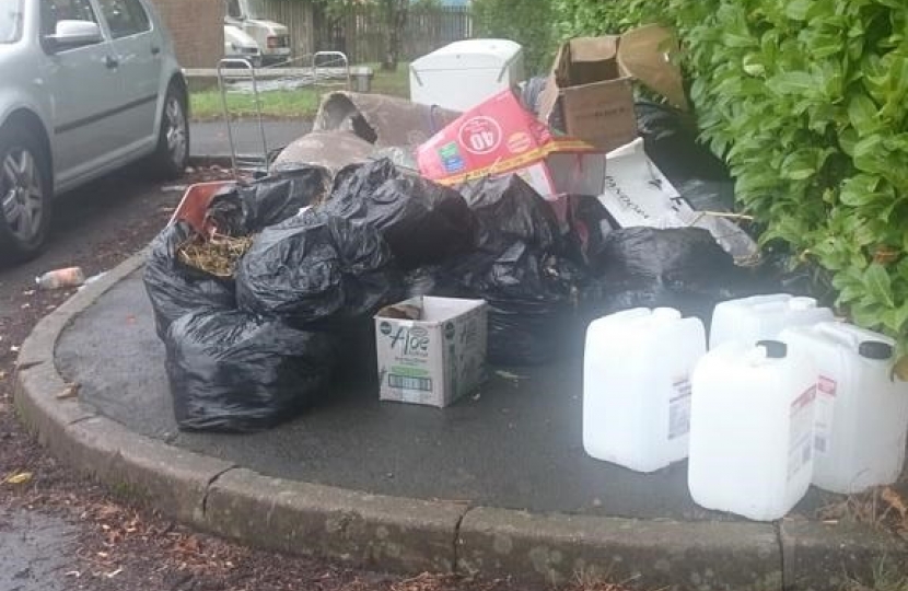 Uncollected waste in Aston