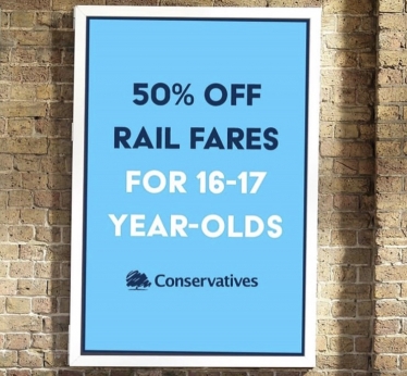 The Conservative Government are introducing a brand new railcard, which will halve all rail fares for 16 and 17-year-olds