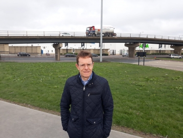 Andy Street, West Midlands Mayor at the Perry Barr Flyover