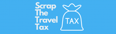 Scrap The Travel Tax with Money Bag With Tax In It Graphic