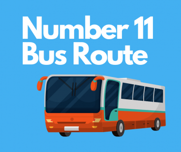 Number 11 Bus Route with Bus Graphic