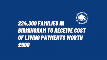 224,300 families in Birmingham to receive cost of living payment worth £900