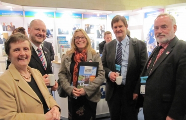 Photograph shows Anthea McIntyre MEP with delegates at NFU Conference 2013